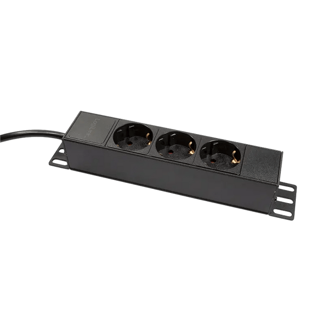 1U 3 voudige stekkerdoos voor 10'' serverrack - Networkdiscount.com