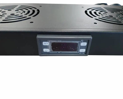 1U Fan pakket met 2 ventilatoren incl. digitale thermostaat - Networkdiscount.com