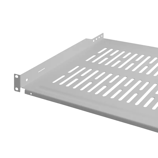 1U legbord voor serverkasten van 450mm diepte grijs - Networkdiscount.com