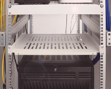 1U legbord voor serverkasten van 450mm diepte grijs - Networkdiscount.com