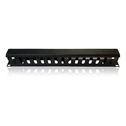 1U metalen kabelgoot met schuifbedekking - Networkdiscount.com