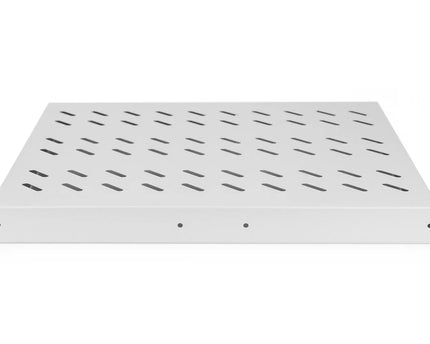1U uitschuifbaar legbord voor 600 mm diepe rekken 40x485x368 mm, tot 25 kg, grijs (RAL 7035) - Networkdiscount.com