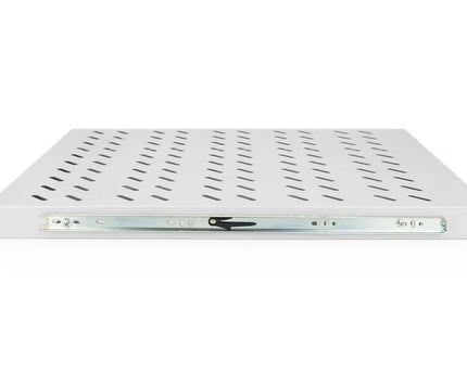 1U uitschuifbaar legbord voor 800 mm diepe rekken 40x484x568 mm, tot 25 kg, grijs (RAL 7035) - Networkdiscount.com
