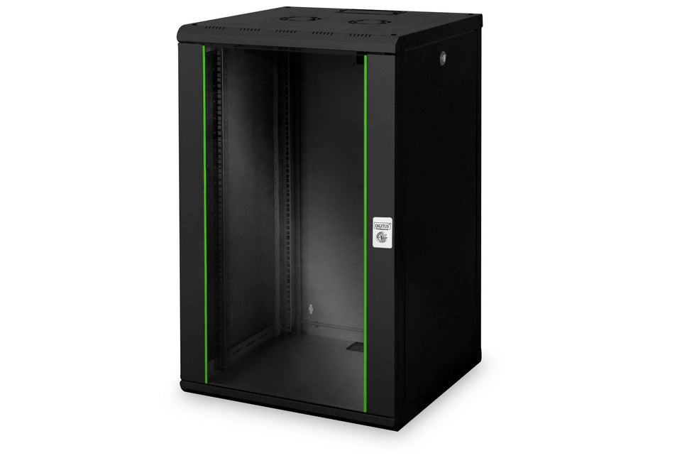 20U wandkast, Uniek 600x600x998 mm, kleur zwart (RAL 9005) - Networkdiscount.com