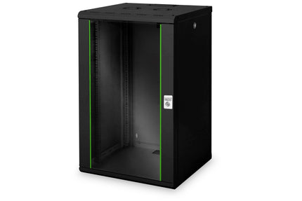 20U wandkast, Uniek 600x600x998 mm, kleur zwart (RAL 9005) - Networkdiscount.com