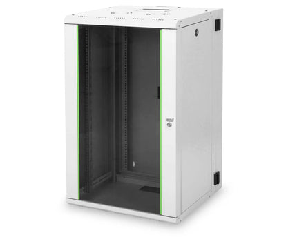 20U wandkast, Unique, 600x600x998 mm dubbel sectie, zwenkbaar, grijs (RAL 7035) - Networkdiscount.com