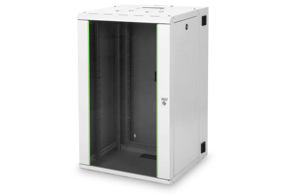 20U wandkast, Unique, 600x600x998 mm dubbel sectie, zwenkbaar, grijs (RAL 7035) - Networkdiscount.com