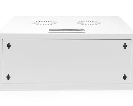 4U wandkast, SOHO, ongemonteerd 540x400x241 mm, volledig glazen frontdeur, grijs - Networkdiscount.com