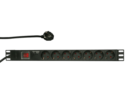 7 voudige SPD stekkerdoos voor 19 inch serverkasten - Networkdiscount.com