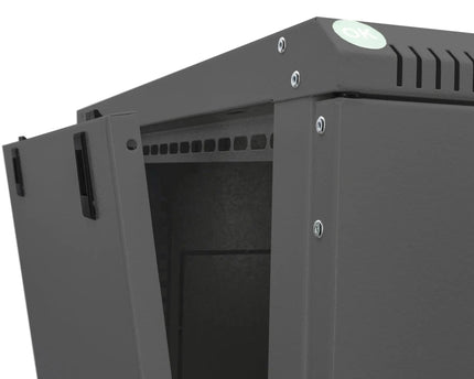 7U wandkast 600x600x389 mm, kleur zwart (RAL 9005) - Networkdiscount.com