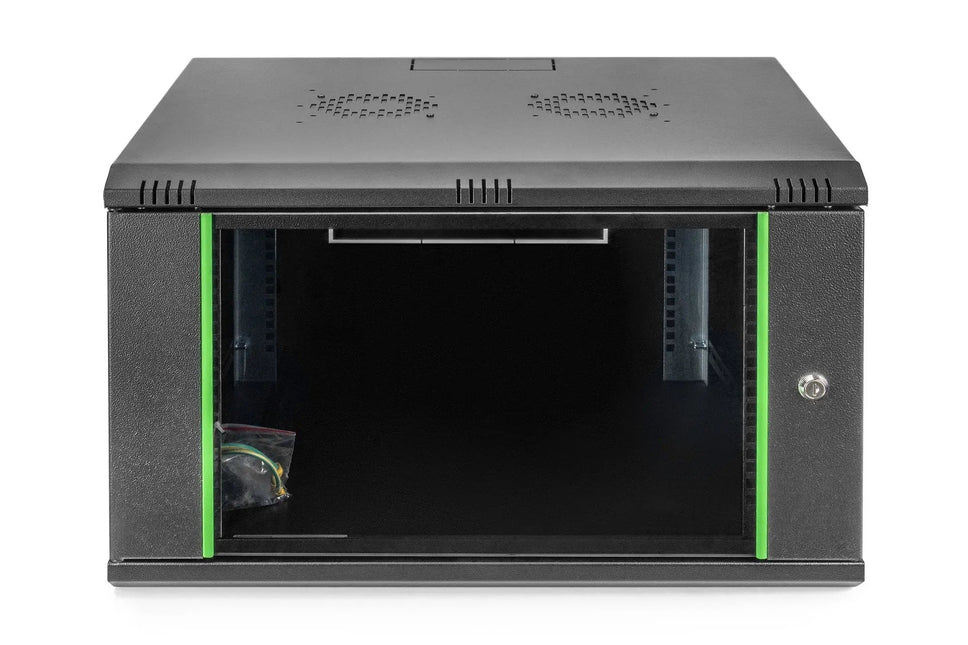 7U wandkast 600x600x389 mm, kleur zwart (RAL 9005) - Networkdiscount.com