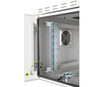 7U wandkast, buiten, IP55 600x450x490 mm, kleur grijs (RAL 7035) - Networkdiscount.com