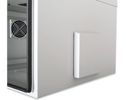 7U wandkast, buiten, IP55 600x450x490 mm, kleur grijs (RAL 7035) - Networkdiscount.com