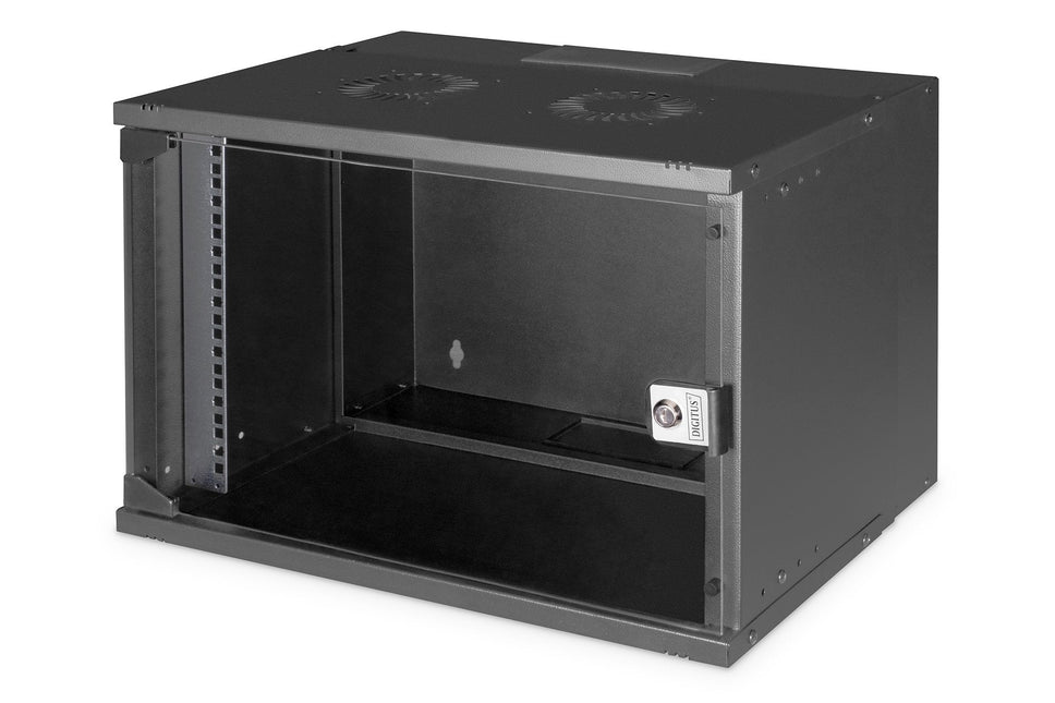 7U wandkast, SOHO PRO, ongemonteerd 540x400x370 mm, zwart - Networkdiscount.com