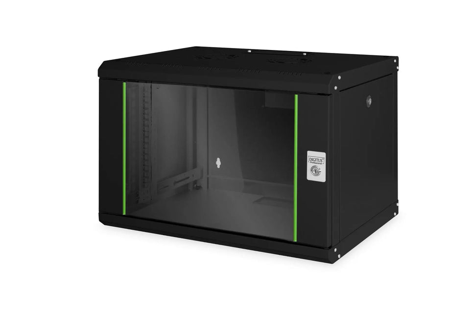 7U wandkast, Uniek 600x450x420 mm, kleur zwart (RAL 9005) - Networkdiscount.com