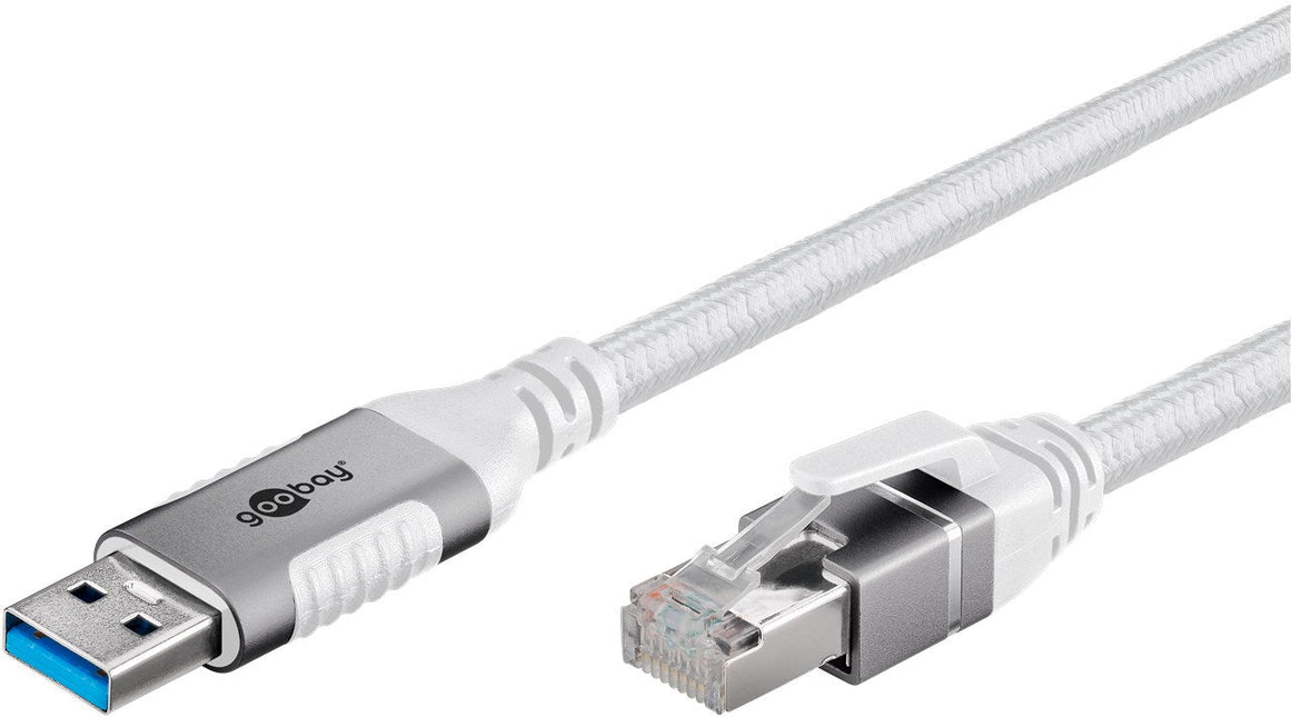 USB-A 3.0 naar RJ45 Ethernet kabel 5M - wit