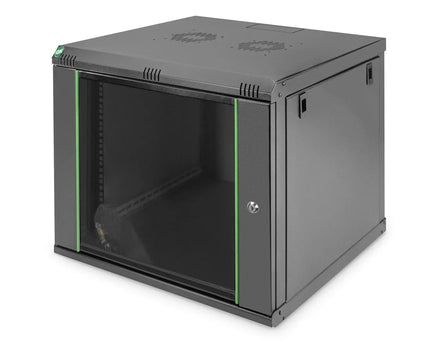 9U wandkast, Dynamic 600x450x478 mm, kleur zwart (RAL 9005) - Networkdiscount.com