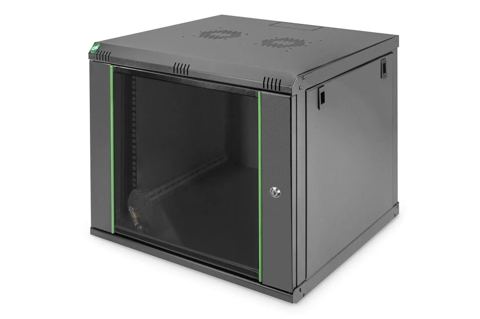 9U wandkast, Dynamic 600x450x478 mm, kleur zwart (RAL 9005) - Networkdiscount.com