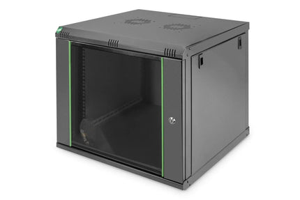 9U wandkast, Dynamic 600x450x478 mm, kleur zwart (RAL 9005) - Networkdiscount.com