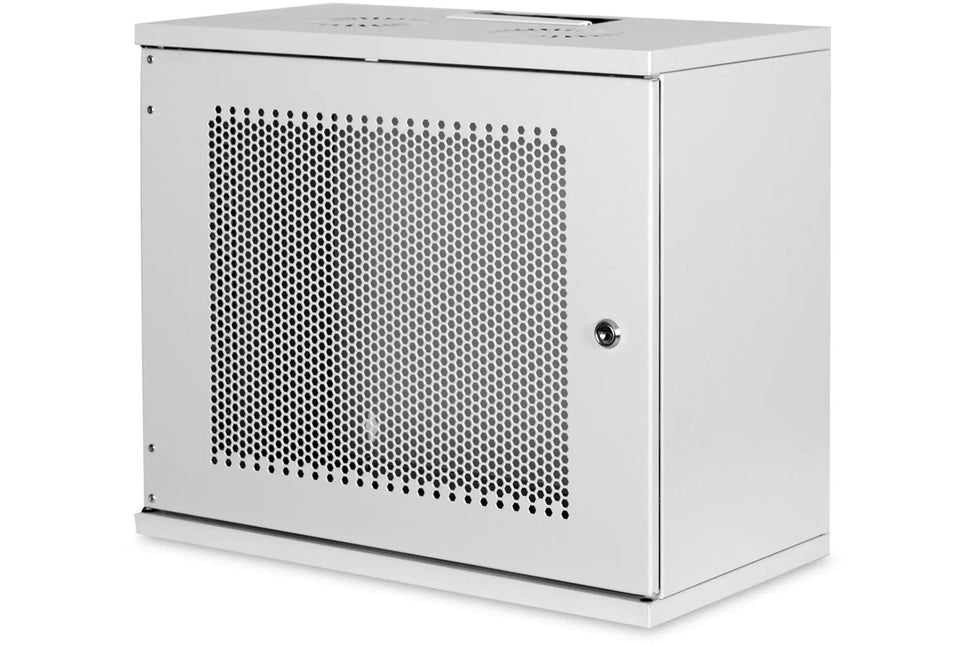 9U wandkast, SOHO, ongemonteerd 540x400x460 mm, geperforeerde frontdeur, grijs - Networkdiscount.com