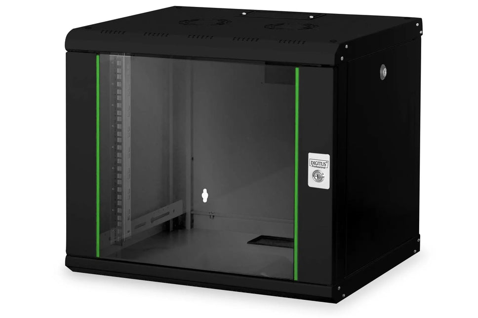 9U wandkast, Uniek 600x450x509 mm, kleur zwart (RAL 9005) - Networkdiscount.com
