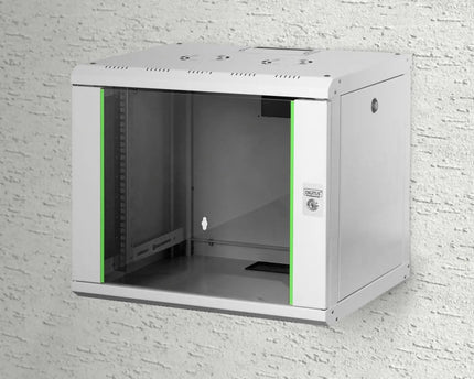 9U wandkast, Unique 600x450x509 mm, kleur grijs (RAL 7035) - Networkdiscount.com