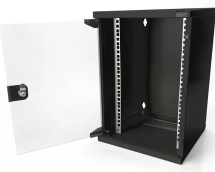 9U wandmontagekast 464x312x300 mm (BxHxD) , zwart - Networkdiscount.com