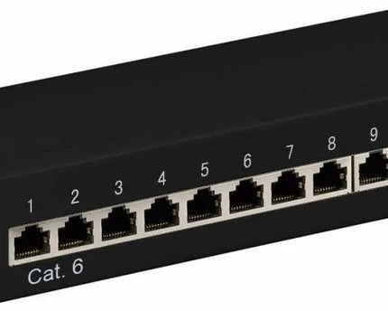 CAT 6 Mini/Desktop Patch Panel 12 Poorts - Networkdiscount.com