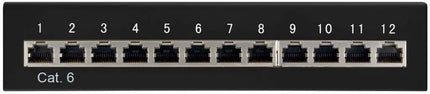 CAT 6 Mini/Desktop Patch Panel 12 Poorts - Networkdiscount.com