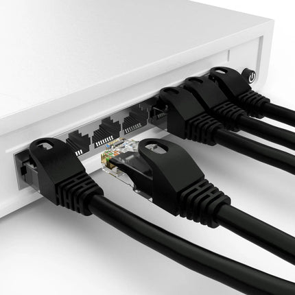Cat5e 0.25M Zwart UTP kabel - Networkdiscount.com