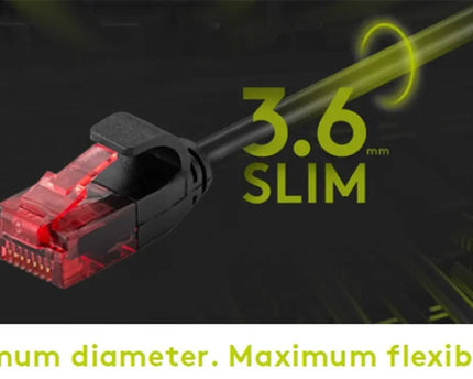 CAT6 0.15M grijs SLIM UTP kabel 100% koper - Networkdiscount.com