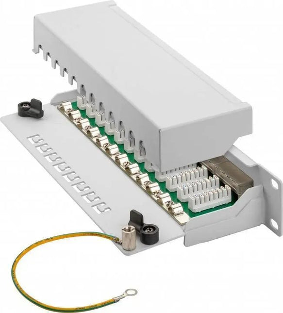CAT6 10 inch patch panel 12 poorts - Networkdiscount.com