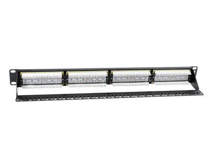 CAT6 24 poorts patchpanel met backbar - Networkdiscount.com