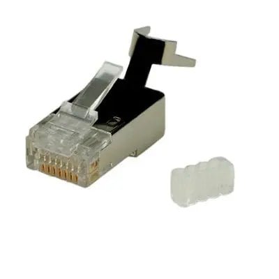 CAT6 Connector met hulpstuk RJ45 - STP 10 stuks voor stugge kabel - Networkdiscount.com