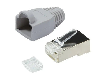 CAT6 Connector met tule RJ45 - STP 10 stuks voor soepele kabel - Networkdiscount.com