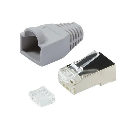 CAT6 Connector met tule RJ45 - STP 10 stuks voor soepele kabel - Networkdiscount.com
