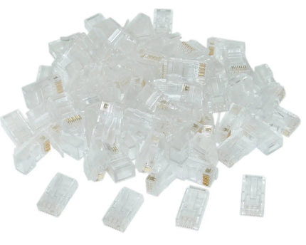 CAT6 Connector RJ45 - UTP 100 stuks voor stugge kabel - Networkdiscount.com