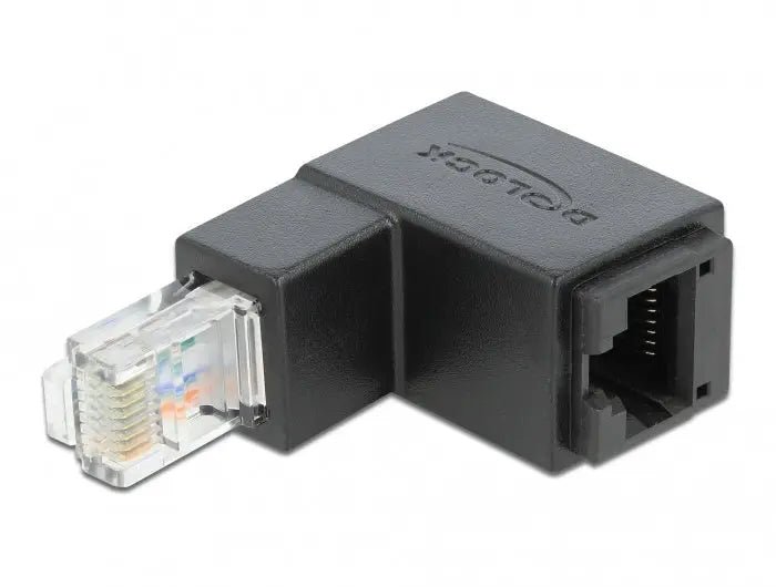 CAT6 koppelstuk haaks zwart - Networkdiscount.com