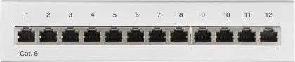 CAT6 Mini/Desktop Patch Panel 12 poorts wit - Networkdiscount.com