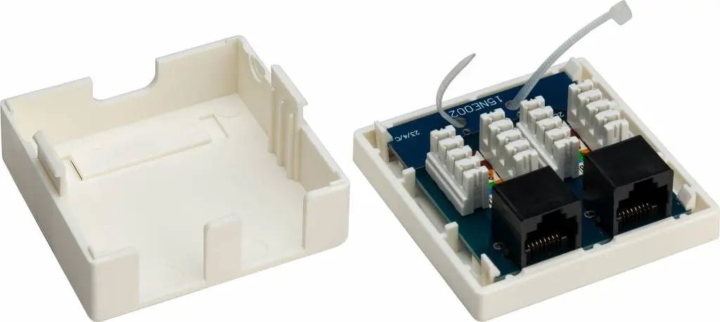 CAT6 netwerkdoos 2x RJ45 UTP - Networkdiscount.com