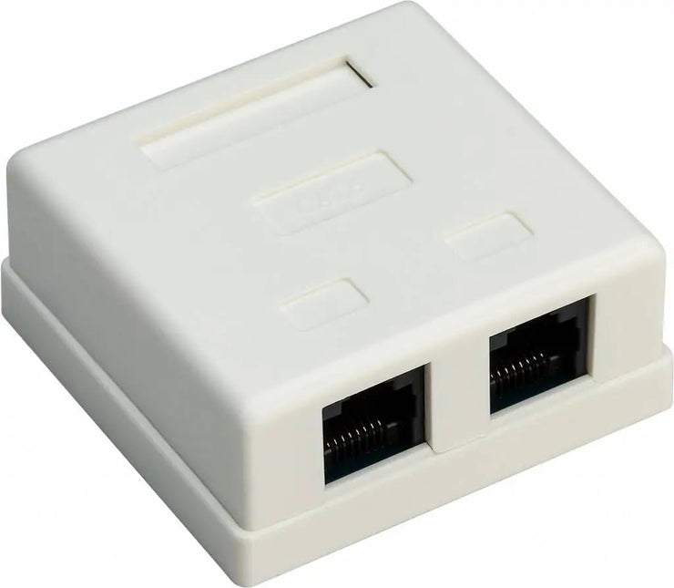 CAT6 netwerkdoos 2x RJ45 UTP - Networkdiscount.com