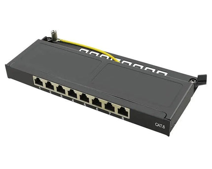 CAT6 patch panel 8 - poorts STP 0,5U zwart - Networkdiscount.com