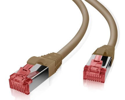 Cat6 S/FTP PIMF LSOH bruin 0.25 meter - Networkdiscount.com