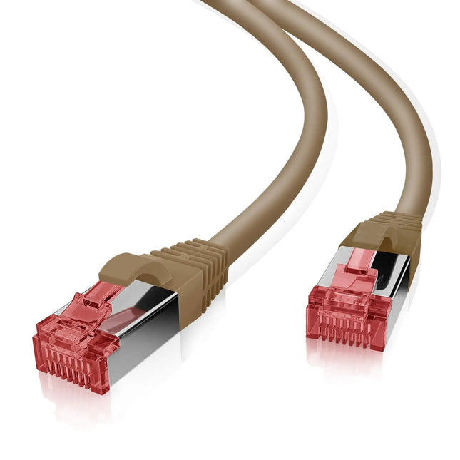 Cat6 S/FTP PIMF LSOH bruin 0.25 meter - Networkdiscount.com