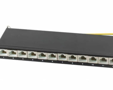 CAT6a 10 inch Patchpanel slim 12 poorts 0.5U - Networkdiscount.com