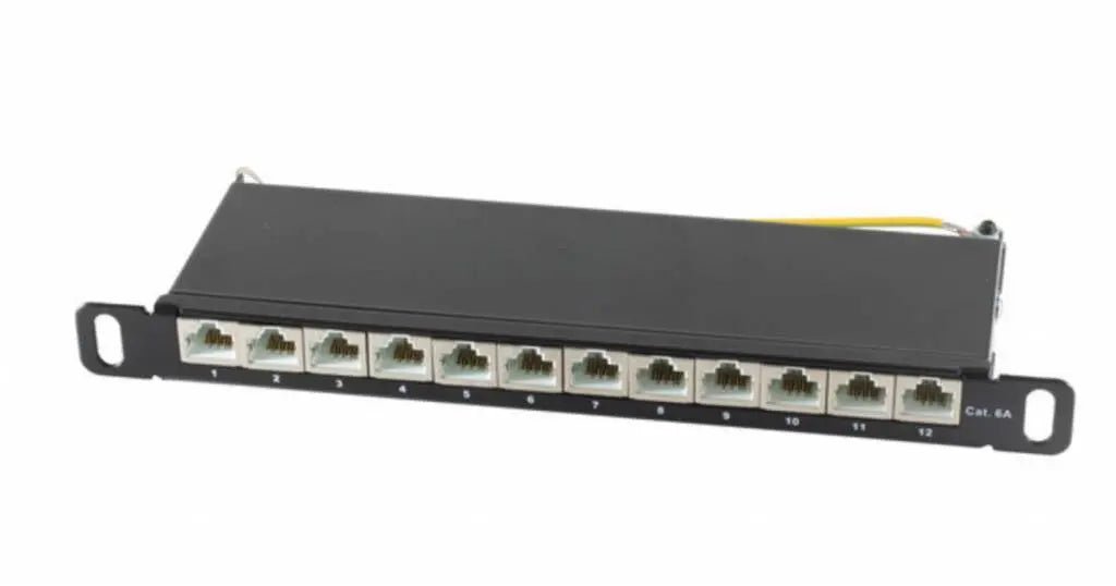 CAT6a 10 inch Patchpanel slim 12 poorts 0.5U - Networkdiscount.com