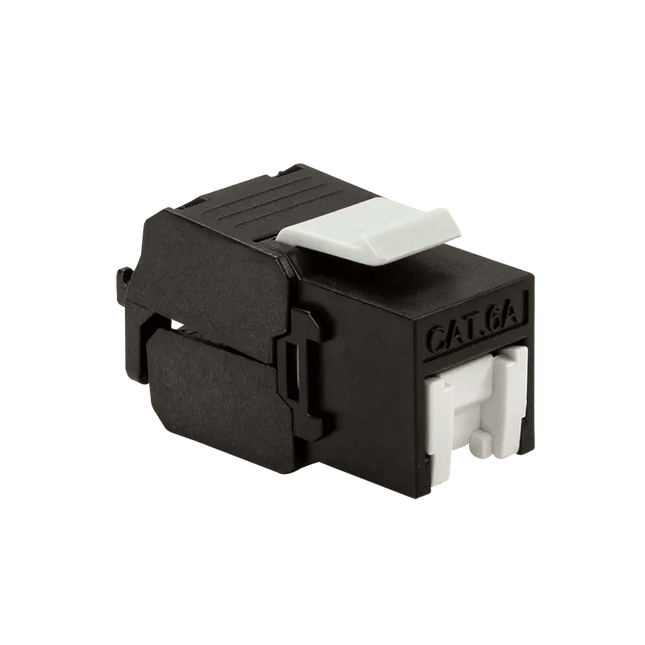 CAT6a keystone jack RJ45 UTP toolless zwart - Networkdiscount.com