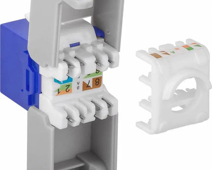 CAT6a Keystone RJ45 unshielded blauw - Networkdiscount.com