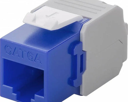 CAT6a Keystone RJ45 unshielded blauw - Networkdiscount.com