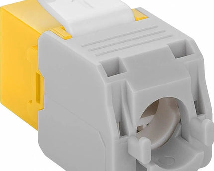 CAT6a Keystone RJ45 unshielded geel - Networkdiscount.com
